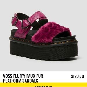 Dr. Martens Voss Fluffy Platform Sandals